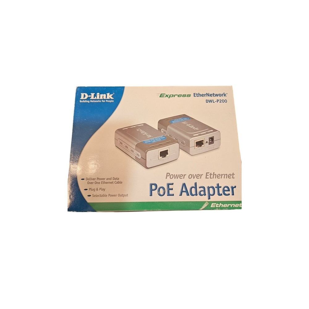 D-Link DWL-P200 Express‎ EtherNetwork PoE Adapter New open box